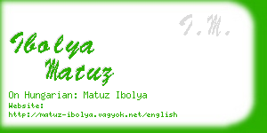 ibolya matuz business card